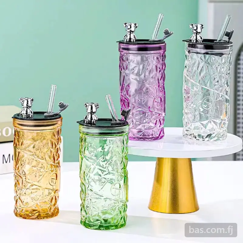Glass Straw Cups. Postage Fiji wide.