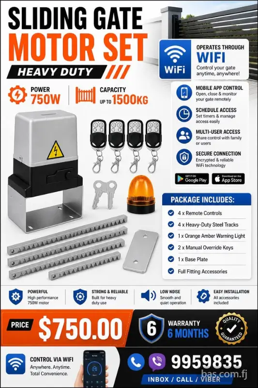 Sliding Gate Motor Set - 750W