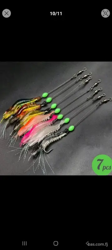 Lures for sale. Popper 40g, Minnow 40g, Squid minow, Scented prawn Lure x7pc pack. Delivery availabl