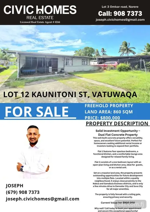 For Sale. Joseph: . . Suva.