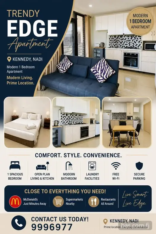 1BR Apartment For Rent in Nadi Town, Suva