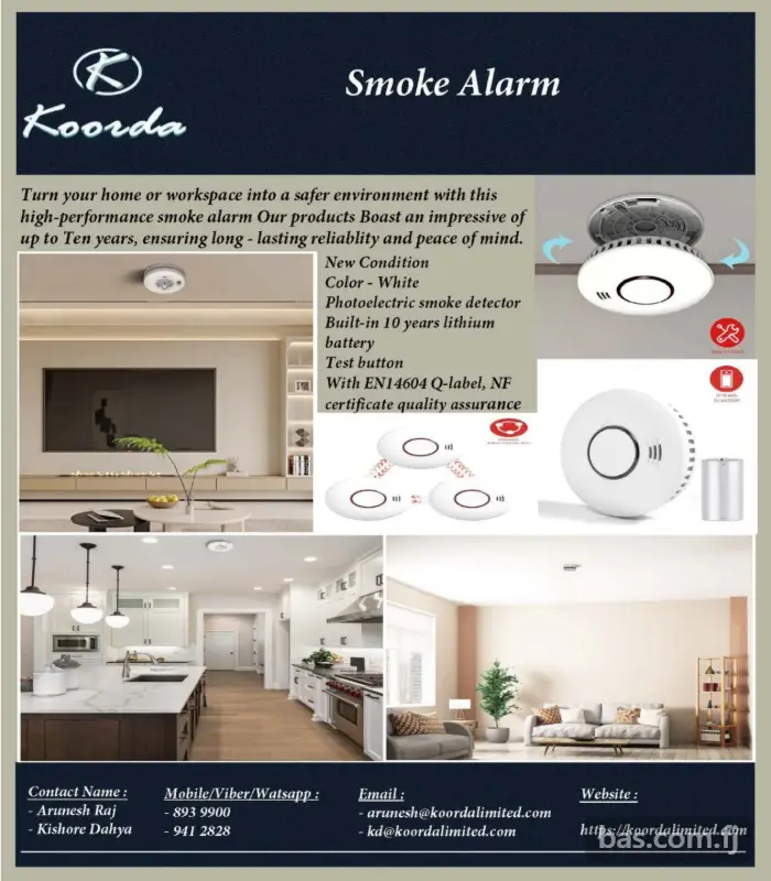 Photoelectric smoke detector Built-in 10 years lit