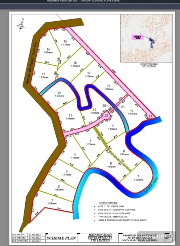 FREEHOLD COMMERCIAL FARMLOTS FOR SALE – DRASA, LAU