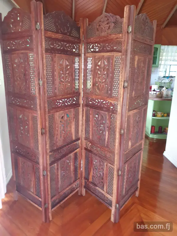 Wooden partition screen heavy-duty