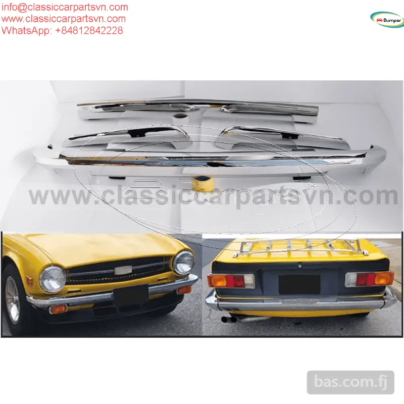 Triumph TR6 Late Year (1974-1976) bumpers no licen